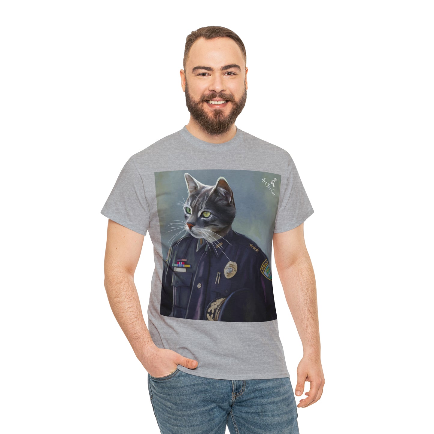 Cat Portrait Police Shirt