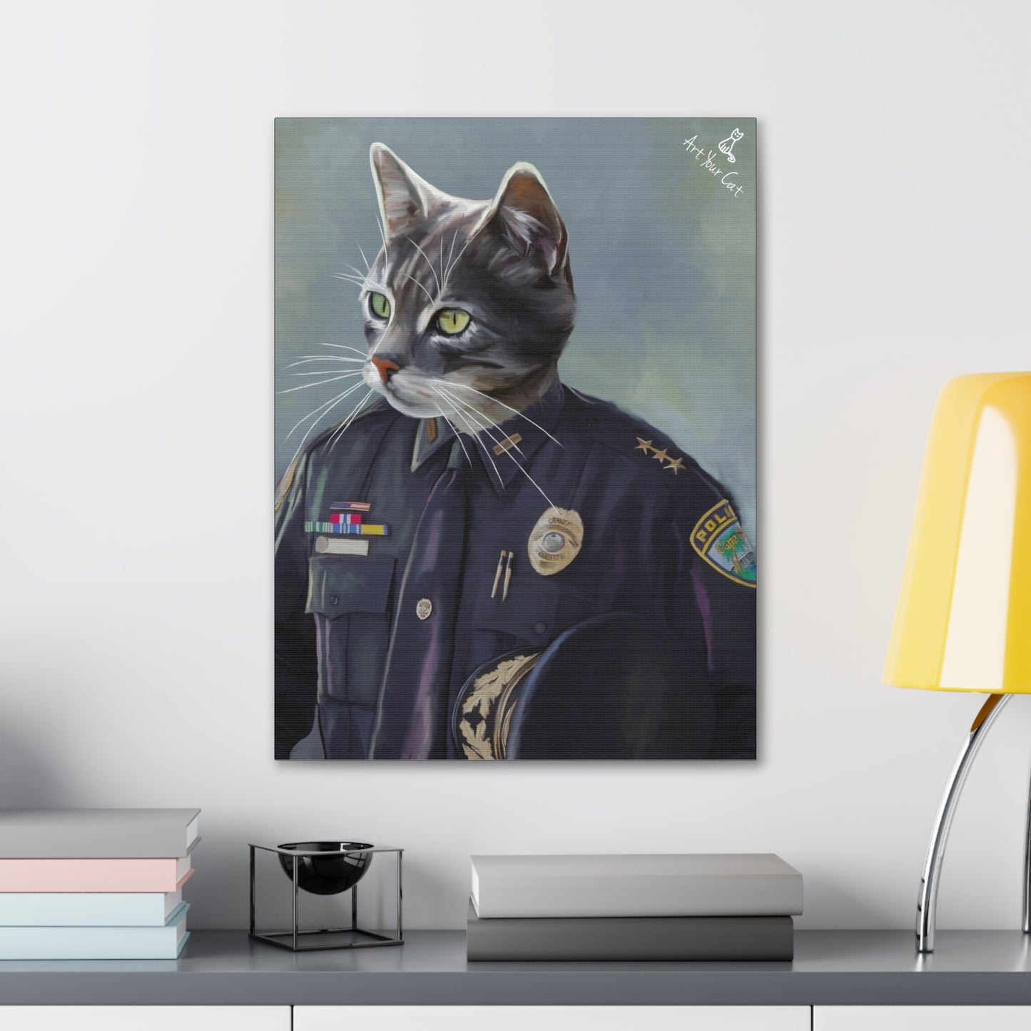 Cat as a Police Officer Artwork