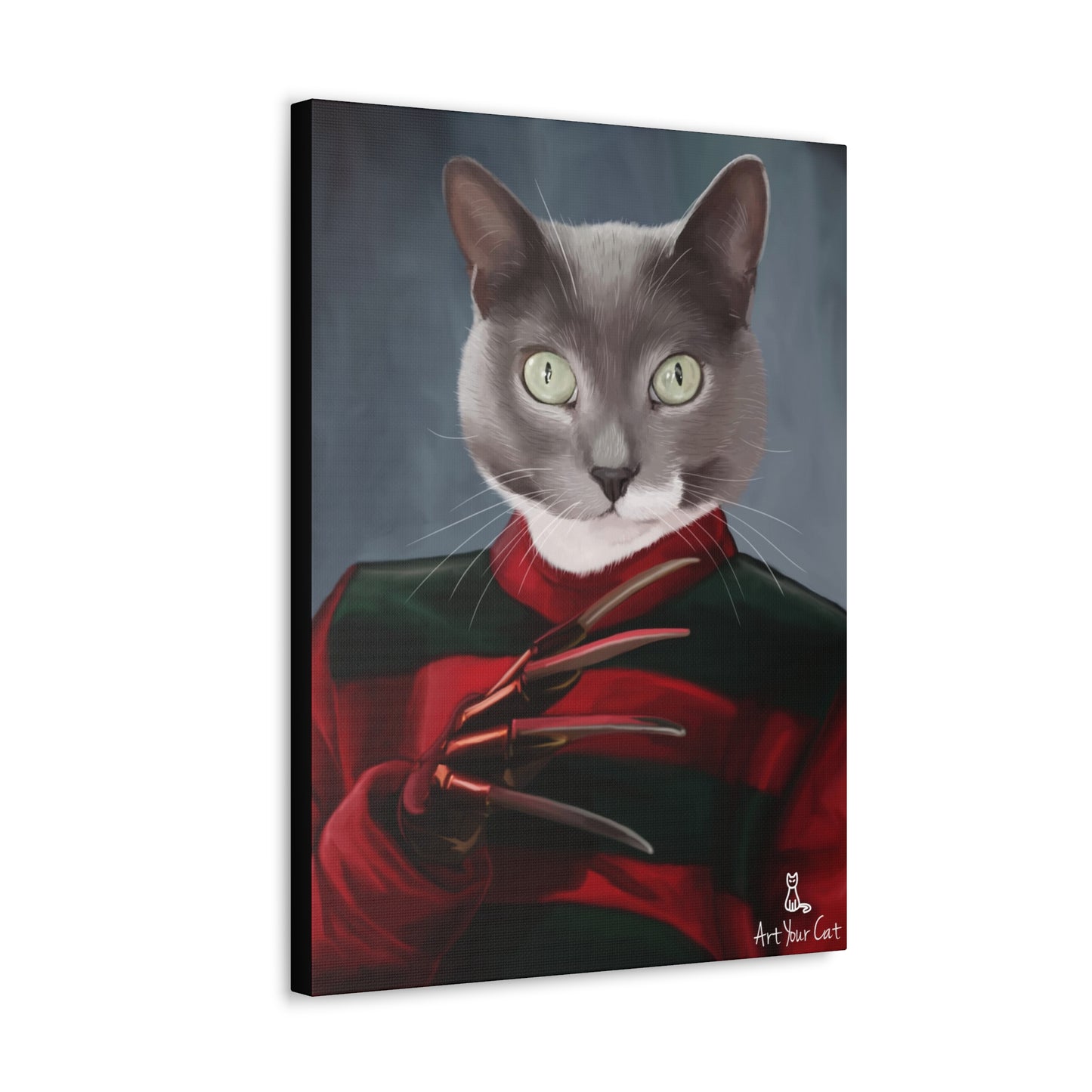Cat in Freddy Krueger Costume