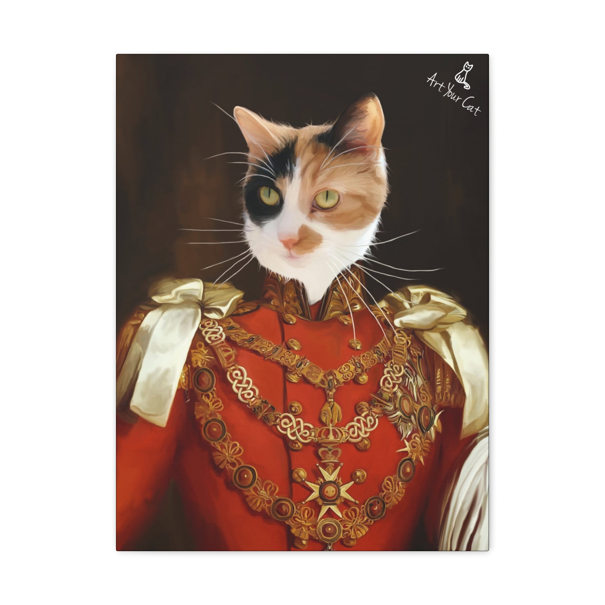 Close-Up Royal Cat Portrait for Home