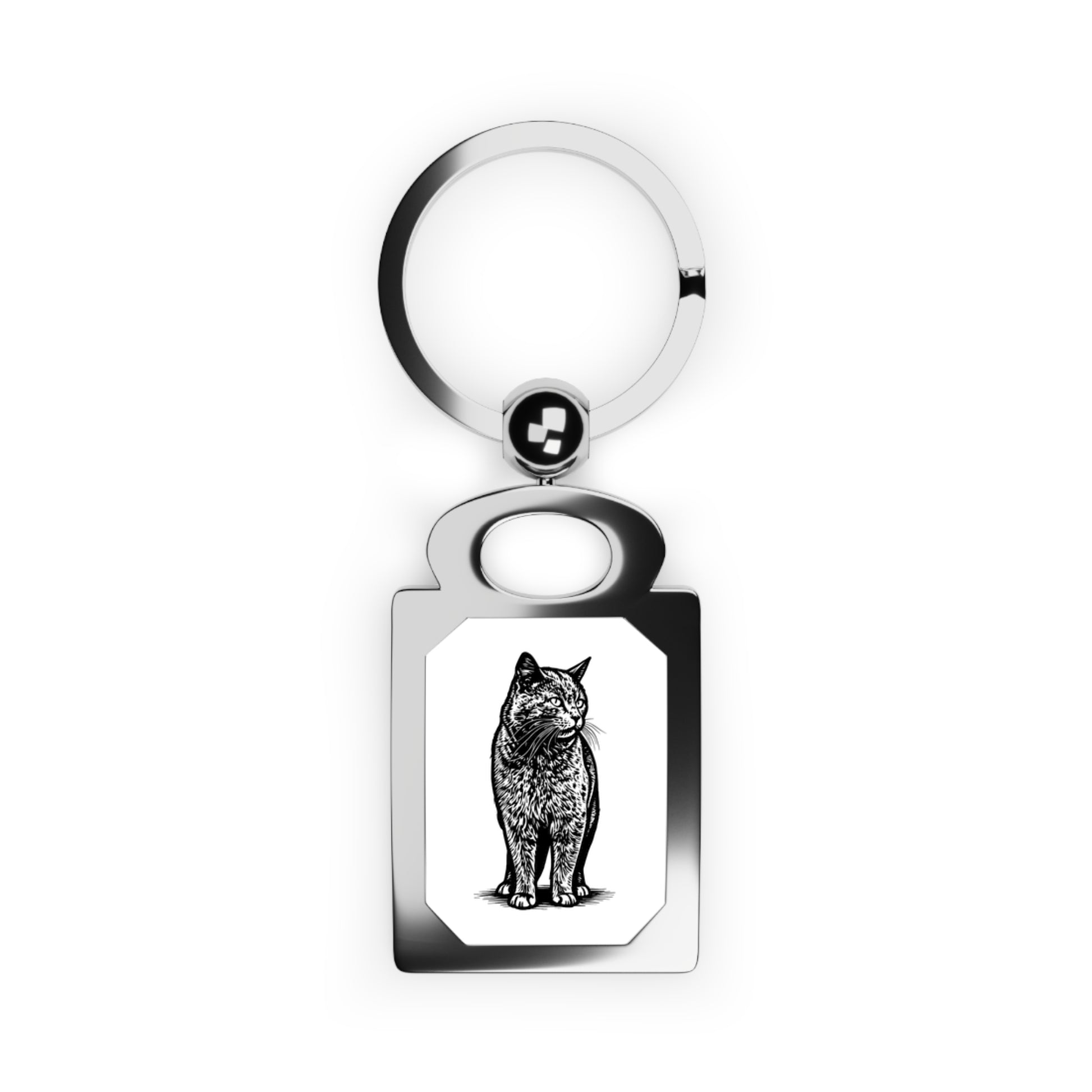 Keychain with a dog illustration on a white background