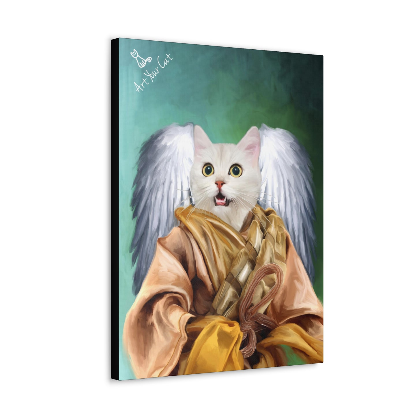 Custom Angel Cat Artwork - Unique Portrait for Your Beloved Feline