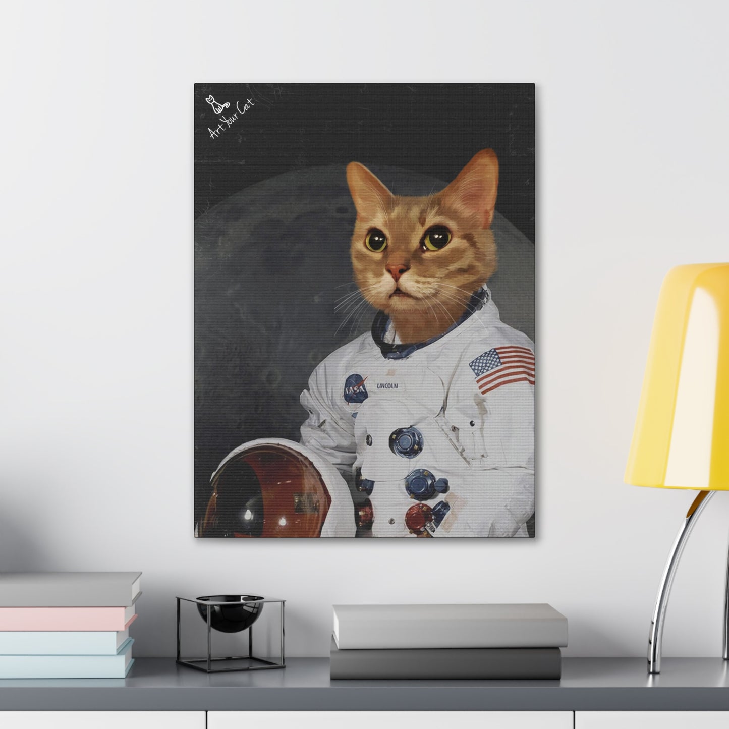 Custom Astronaut Cat Portrait - Space Explorer Artwork