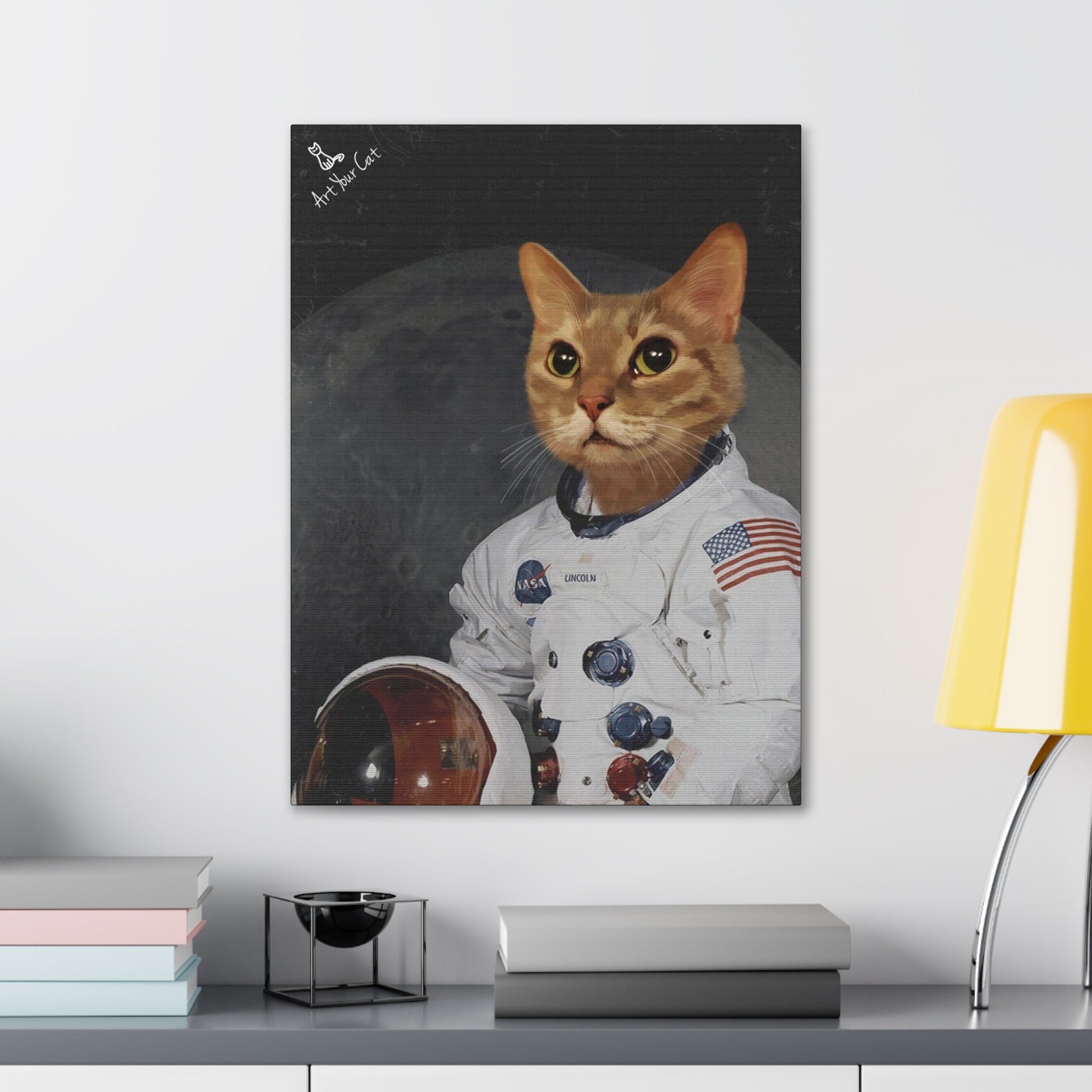 Custom Astronaut Cat Portrait - Space Explorer Artwork