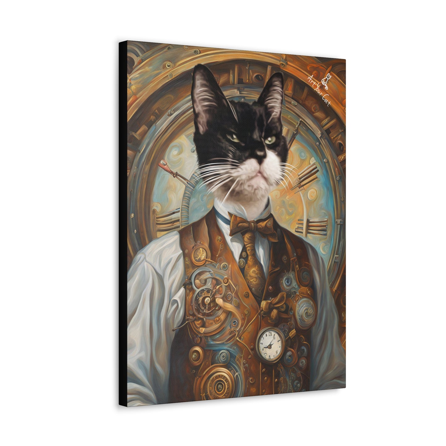 Custom Feline Time Traveler Canvas
