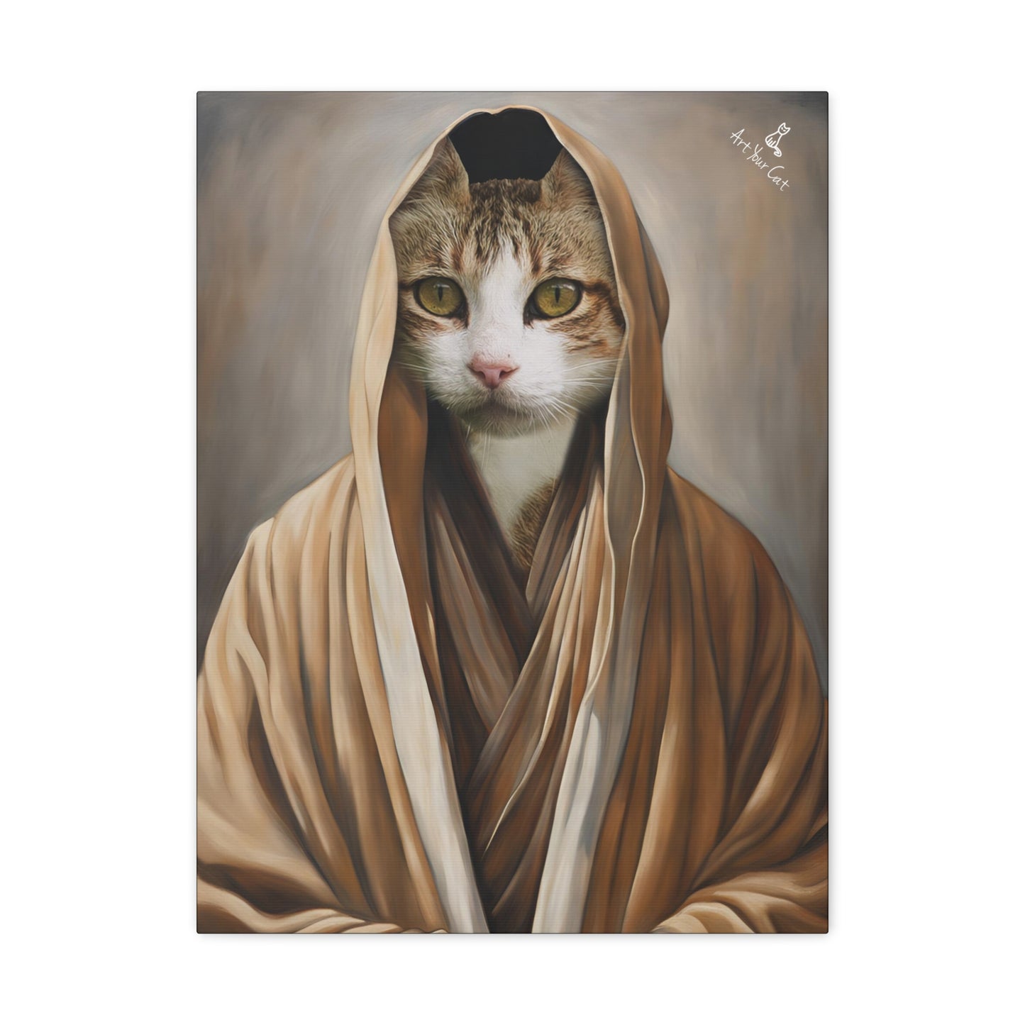 Custom Old Ben Cat Portrait with Jedi Robe