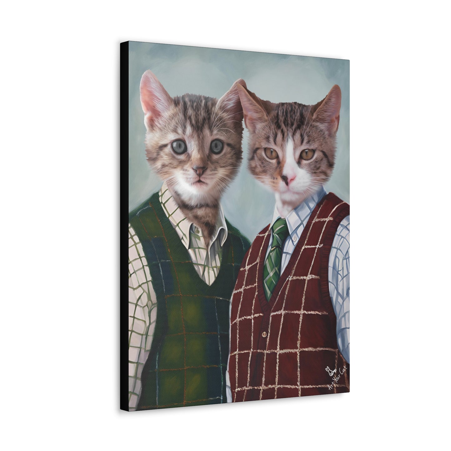 Custom Step Brothers inspired cat portrait with humorous expression