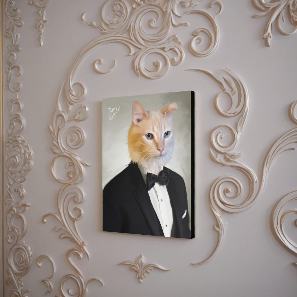 Custom Tuxedo Cat Canvas Print
