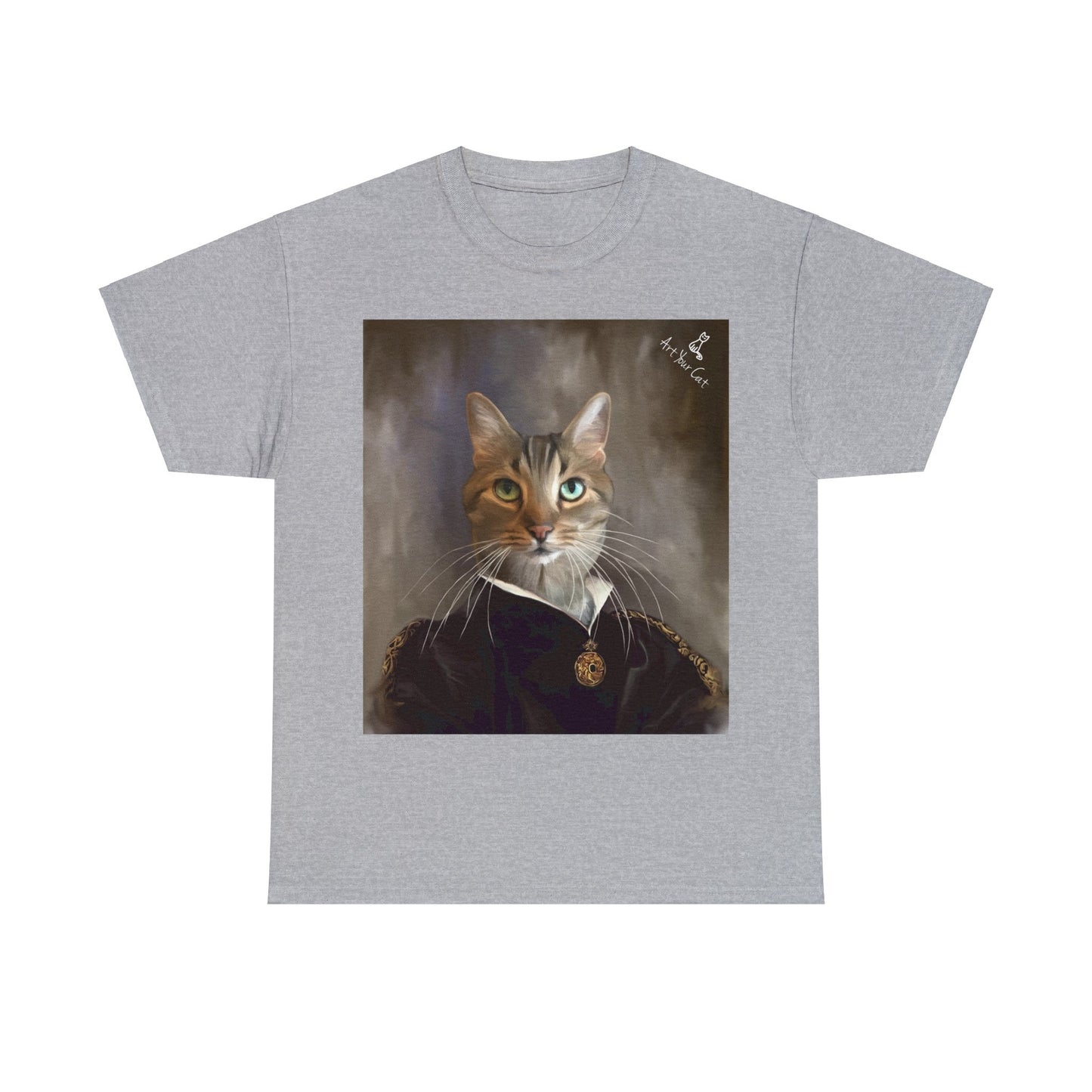 Custom artwork cat portrait t-shirt