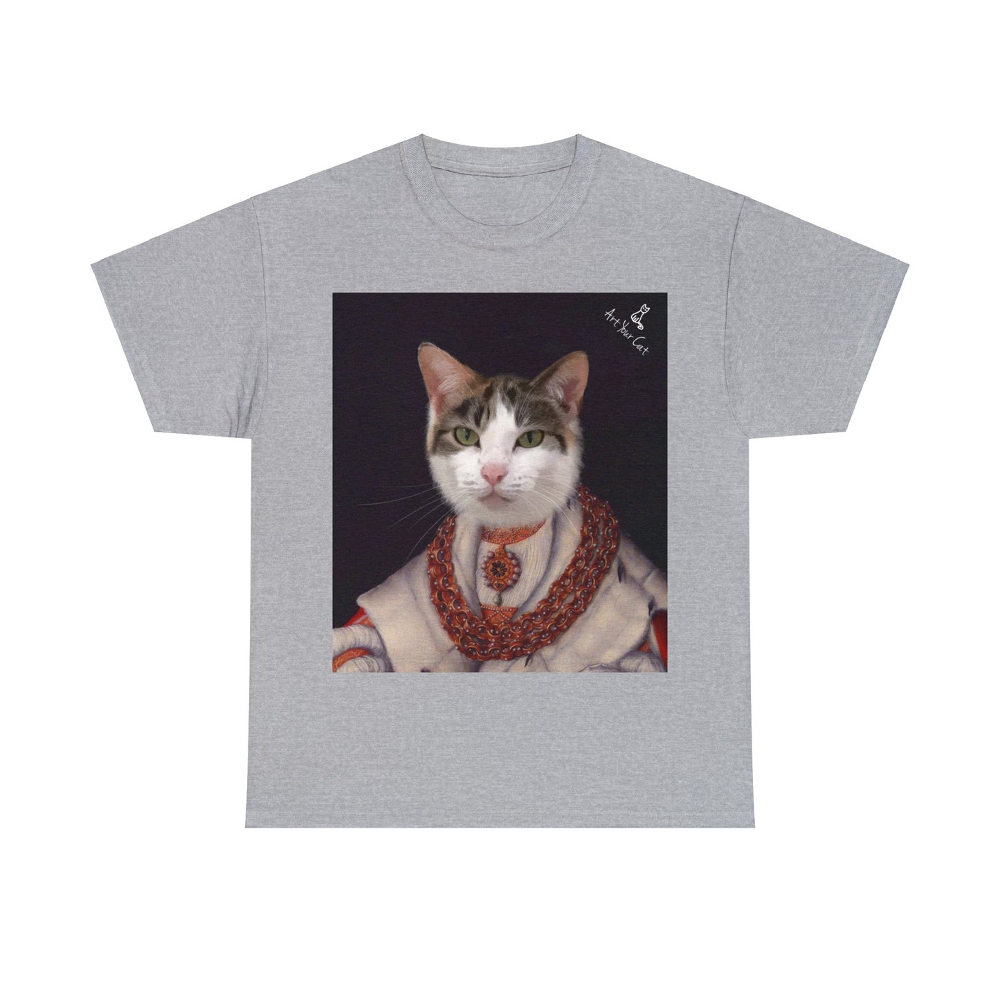 Custom artwork cat portrait t-shirt