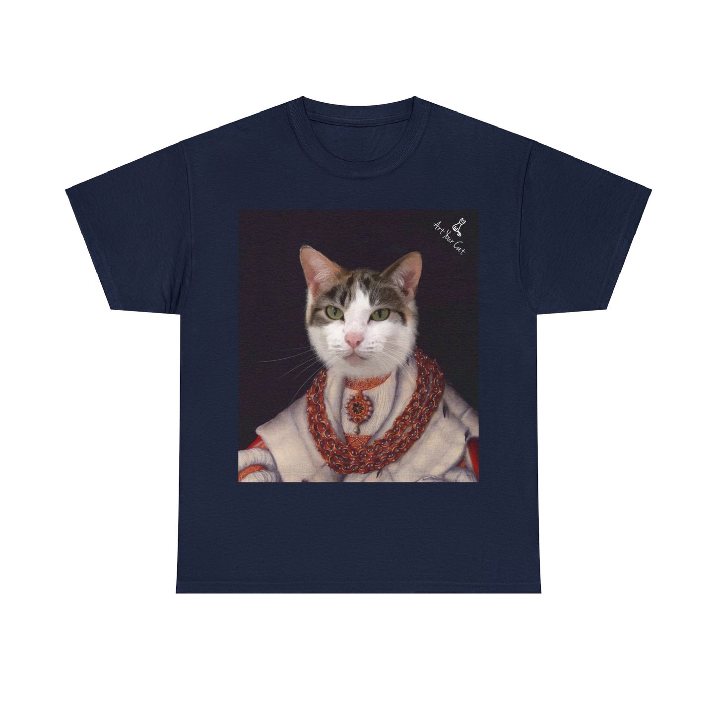 Custom cat portrait shirt with heiress design