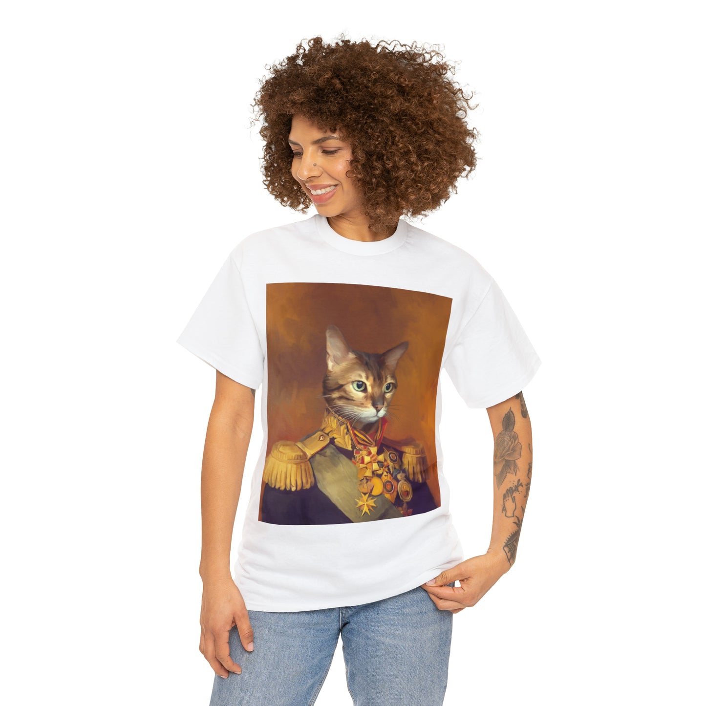 Custom cat shirt with fierce leader design