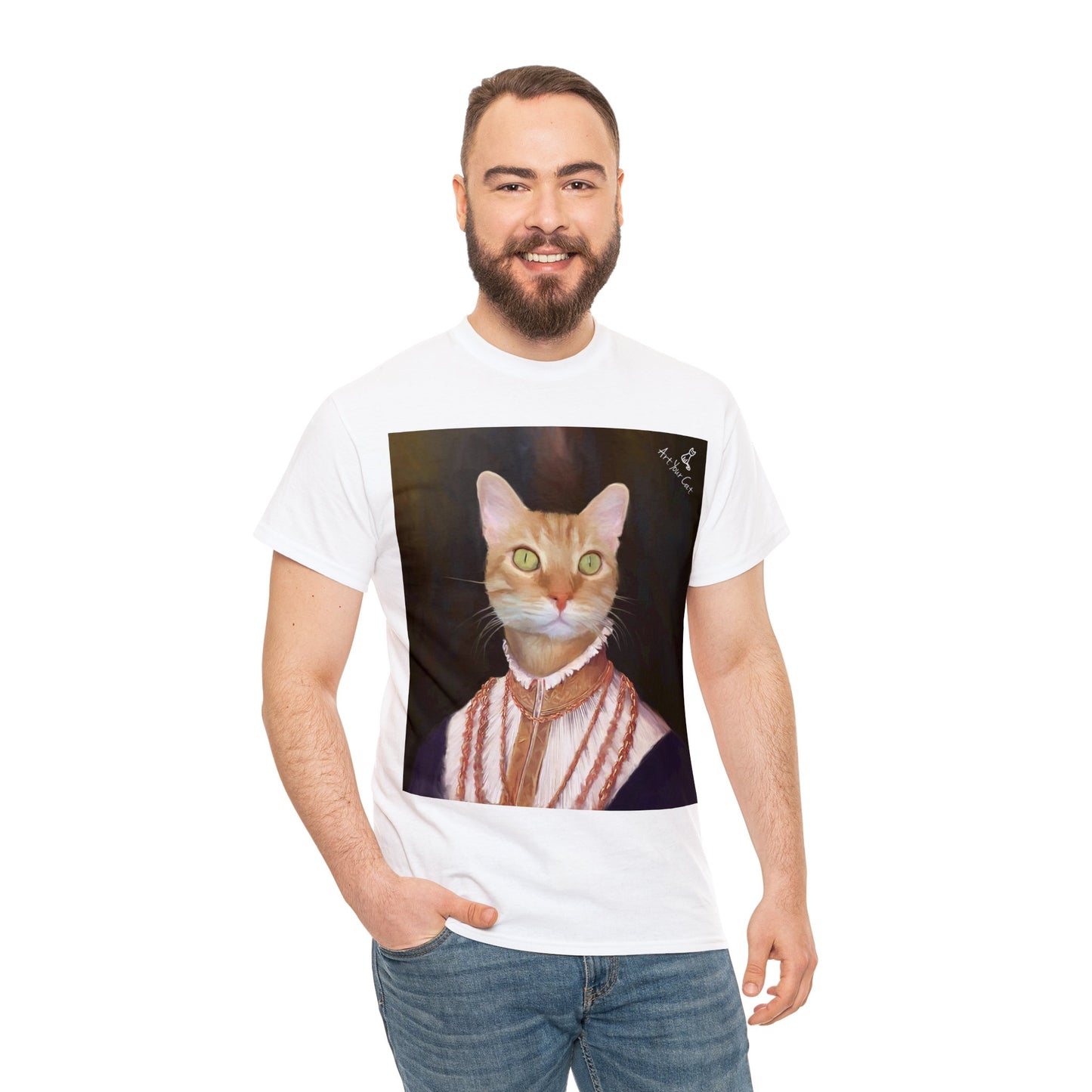 Custom pet artwork royal lady shirt