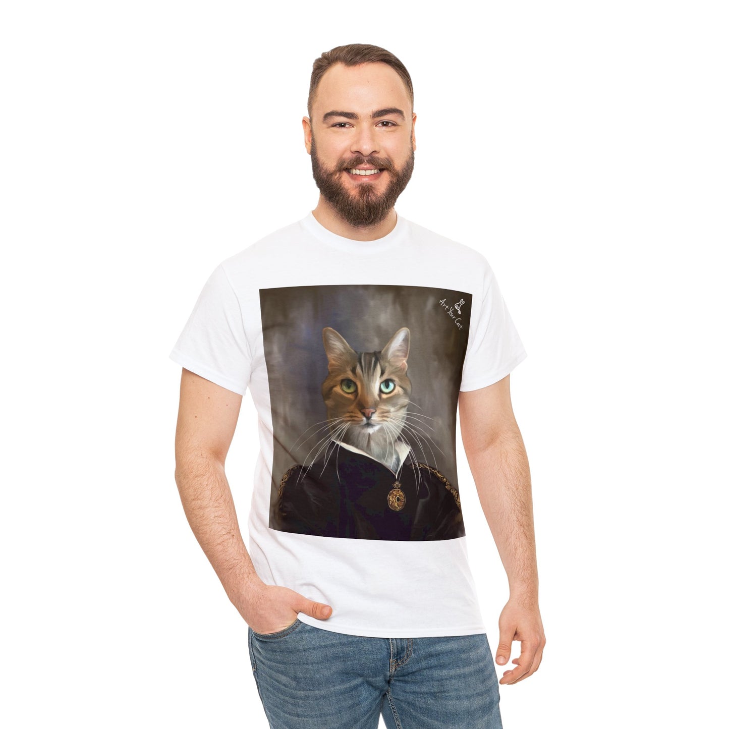 Custom royal empress cat portrait tee