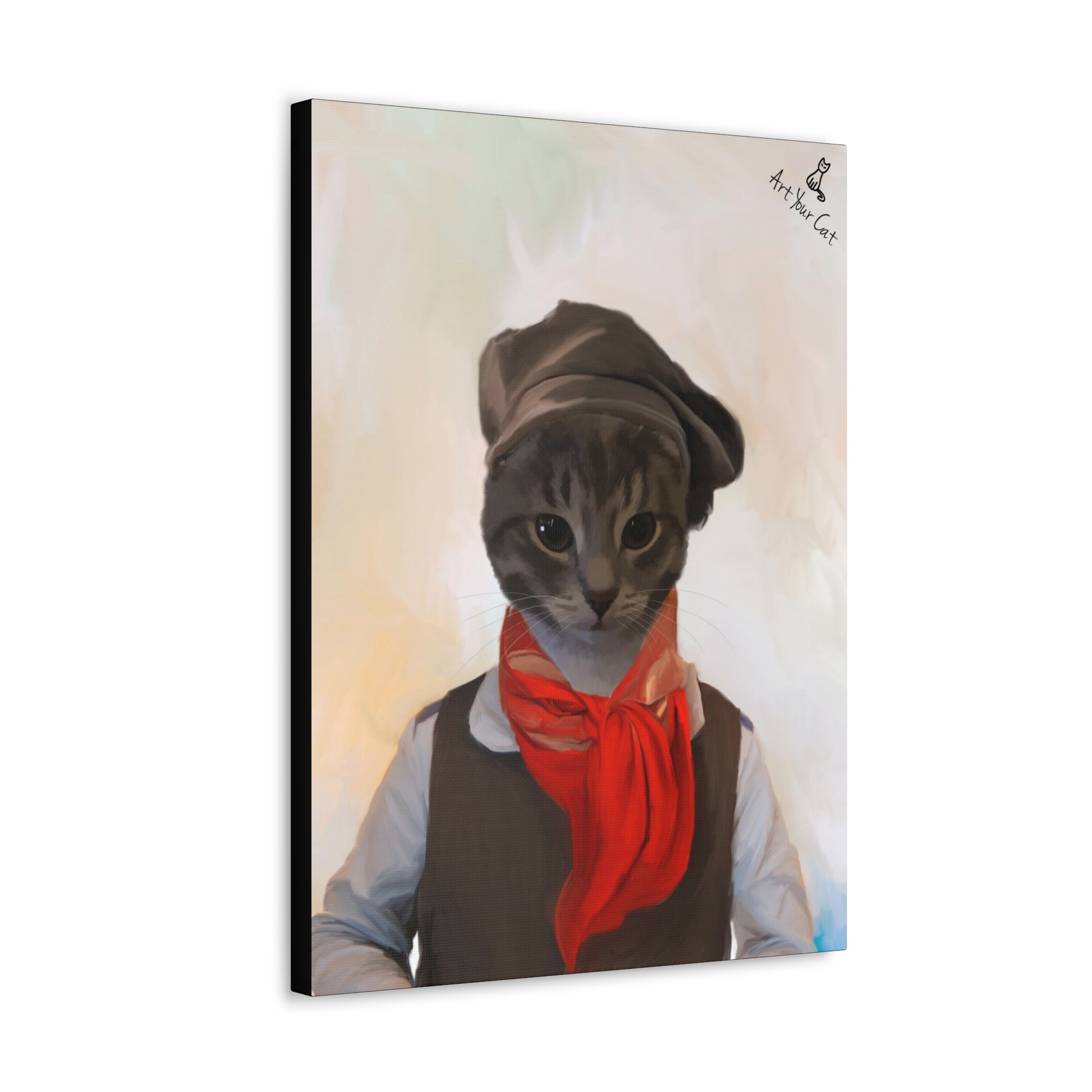 Elegant Cat Portrait in Victorian Schoolboy Attire