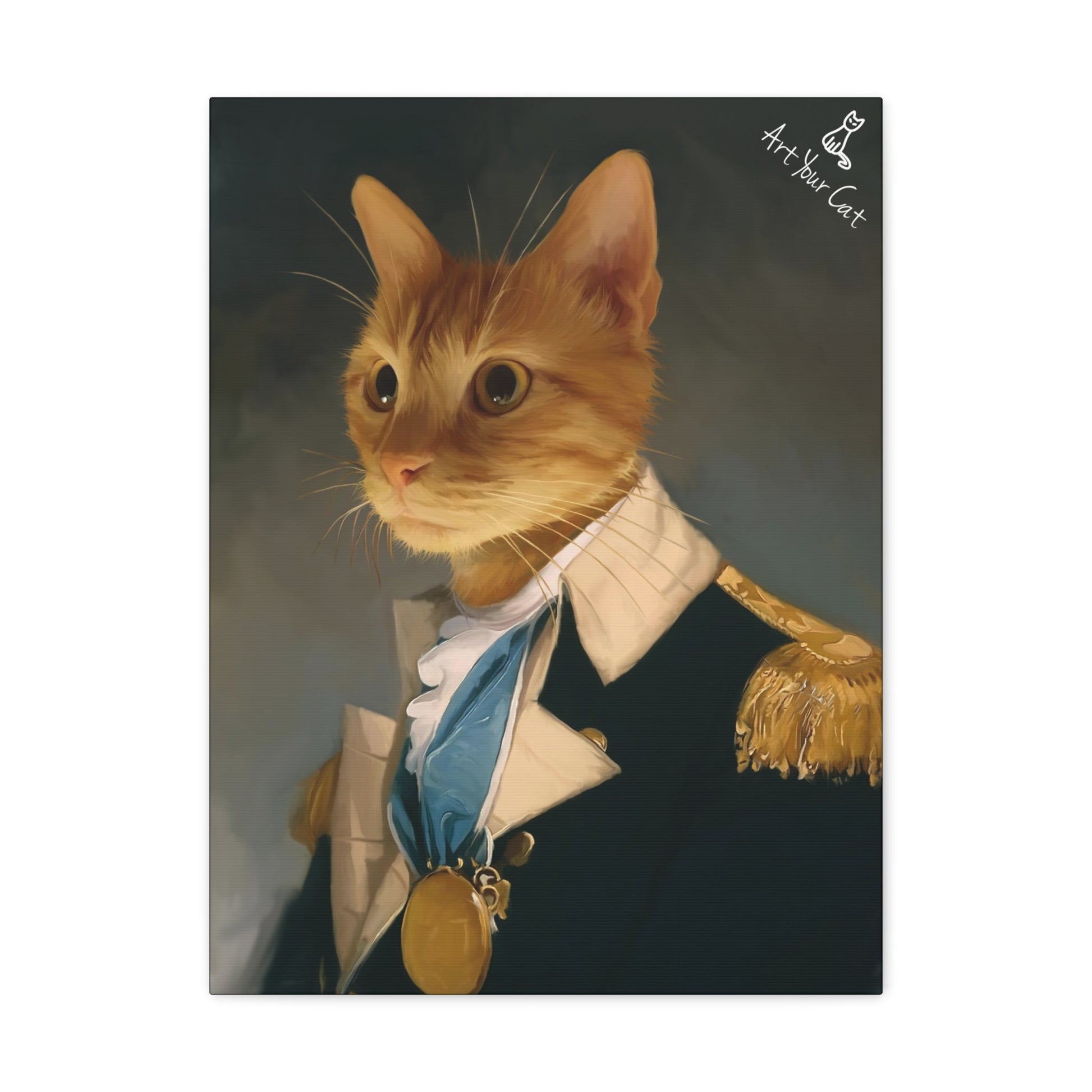 Elegant Cat Portrait with Regal Theme