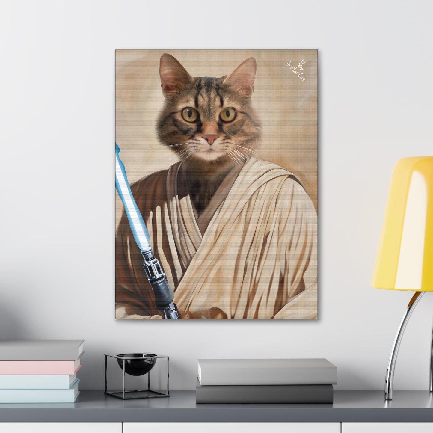 Framed Lewk Walker Cat Portrait showcasing galactic heroism