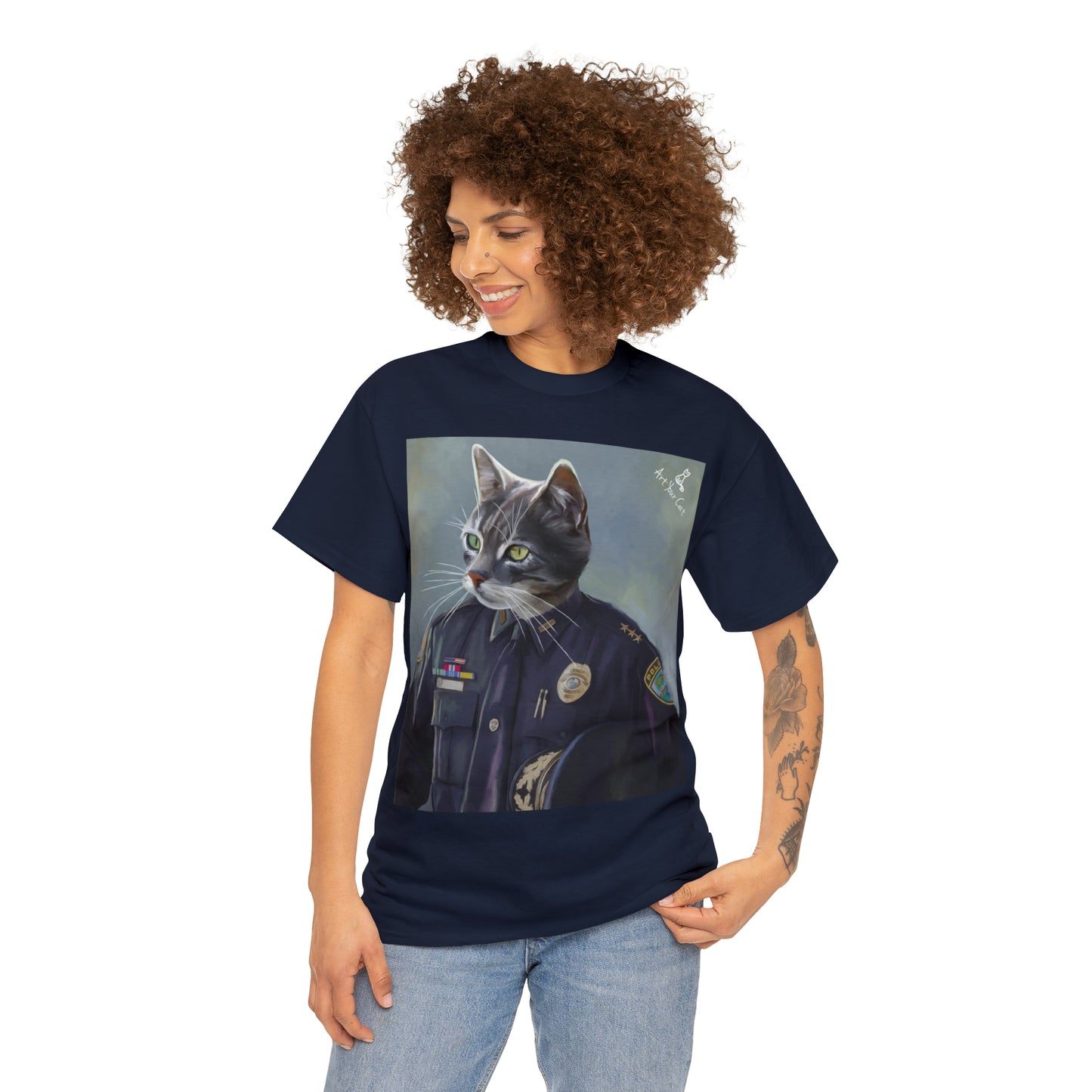 Fun Cat Police Officer Shirt