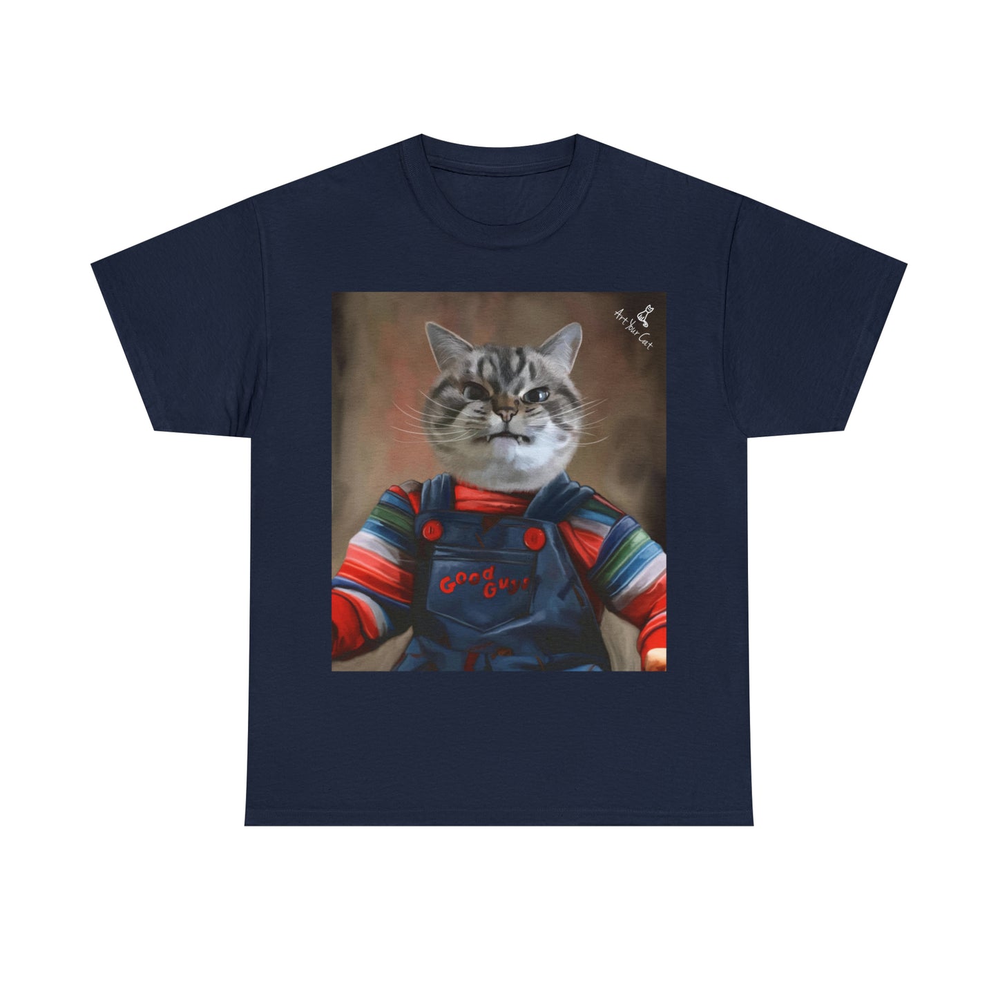 Fun Chucky cat print t-shirt