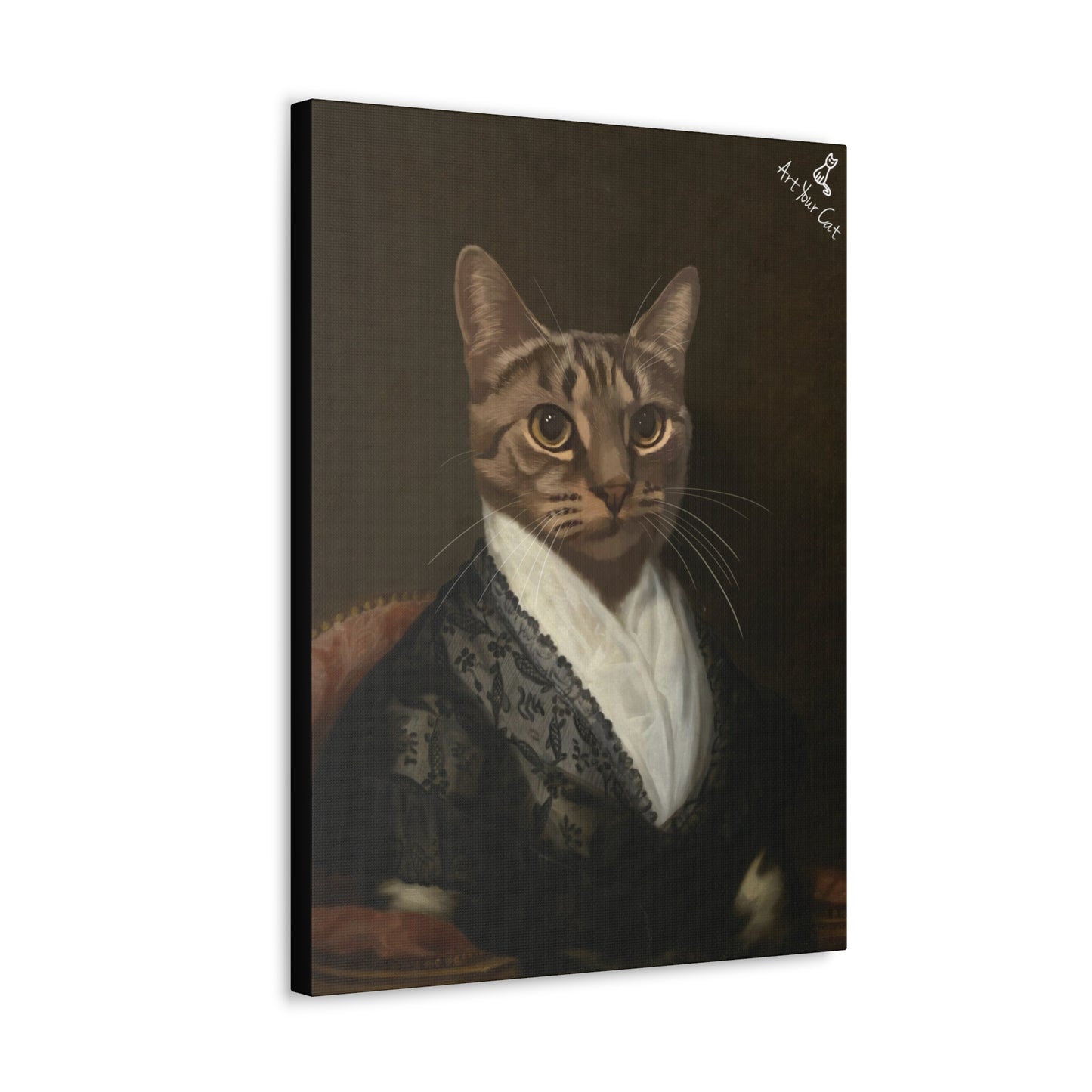 Gallery-Wrapped Martha Washington Pet Portrait