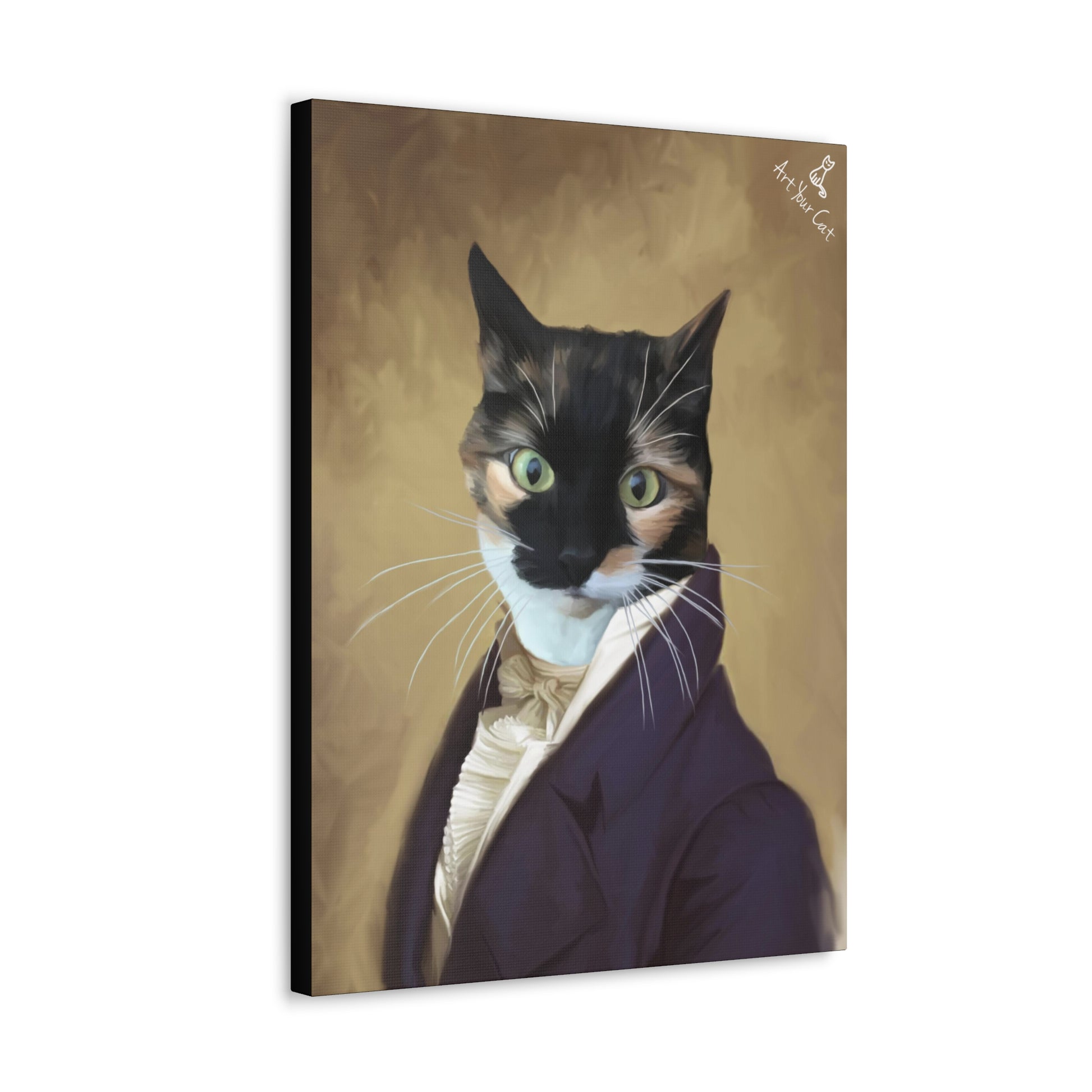 Handmade Male Royal Cat Painting
