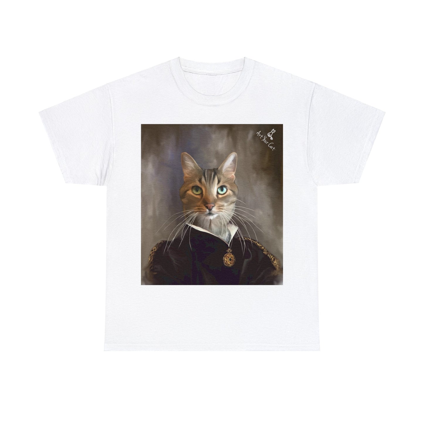 Majestic empress cat portrait on shirt