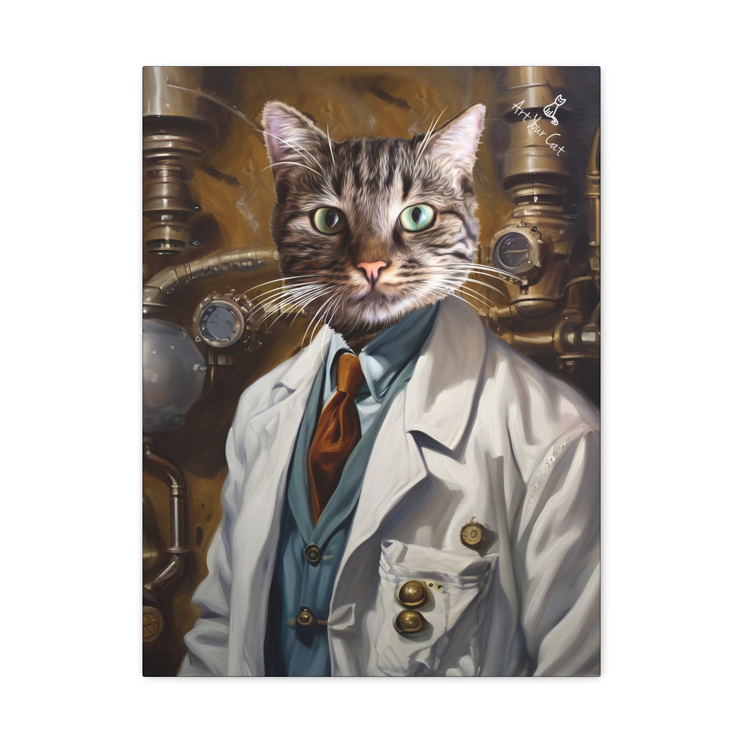 Personalized Cat Artwork - Mad Scientist