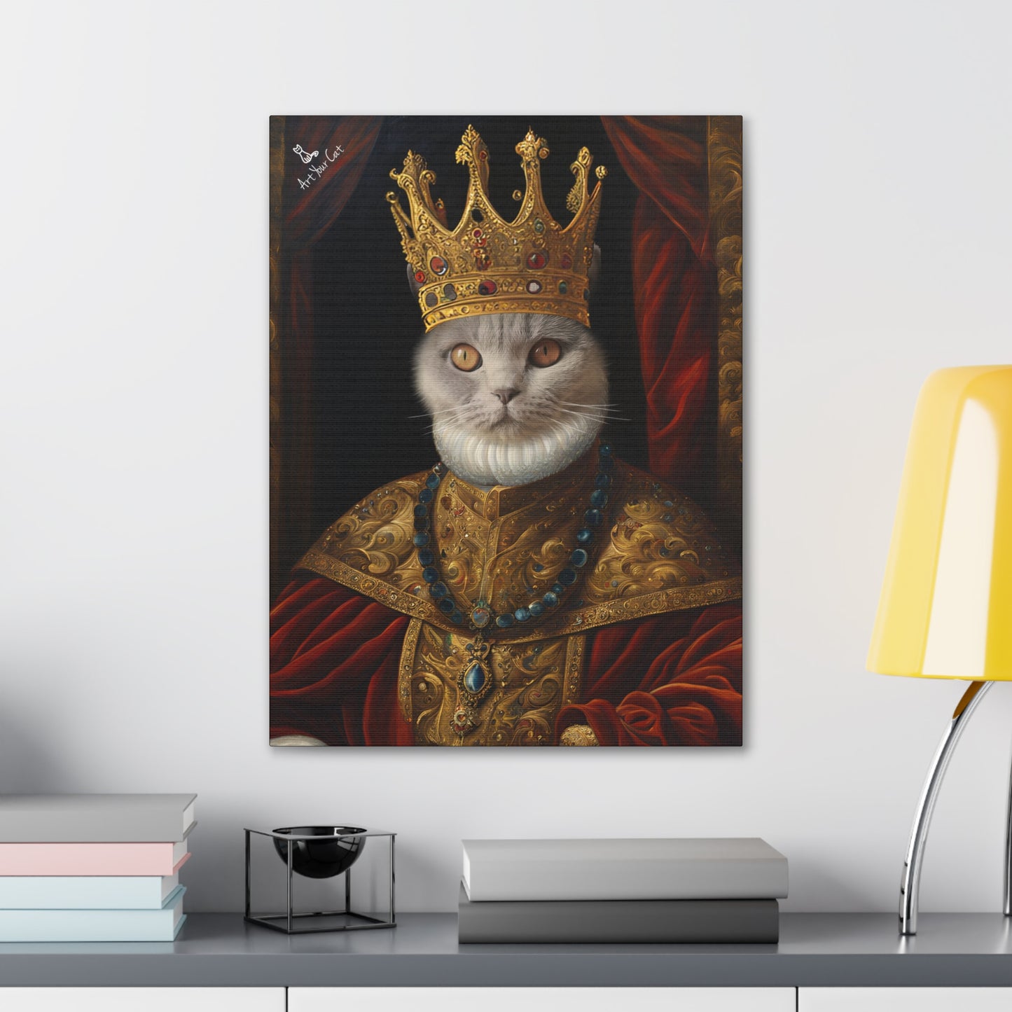 Personalized Cat Artwork for Royal Pet Owners