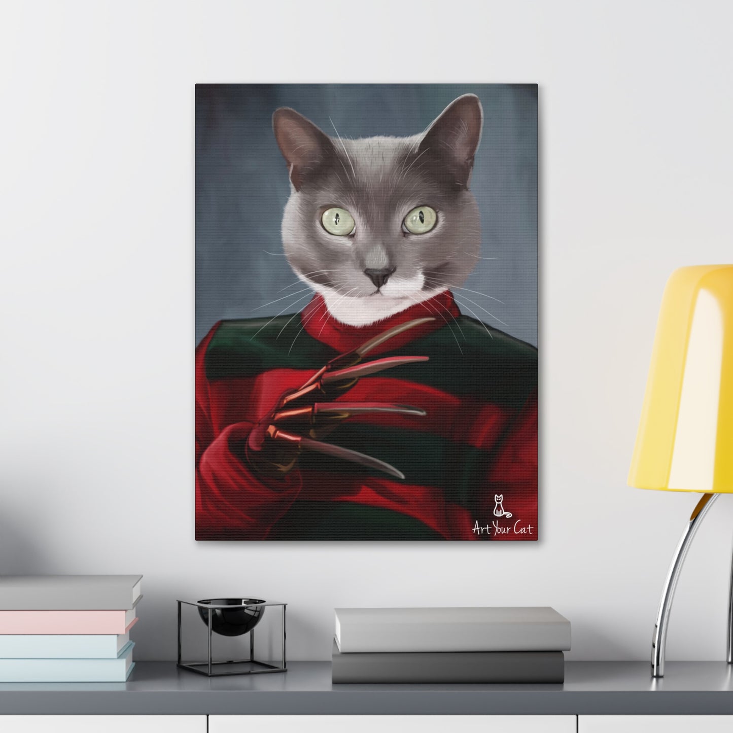 Personalized Halloween Cat Artwork