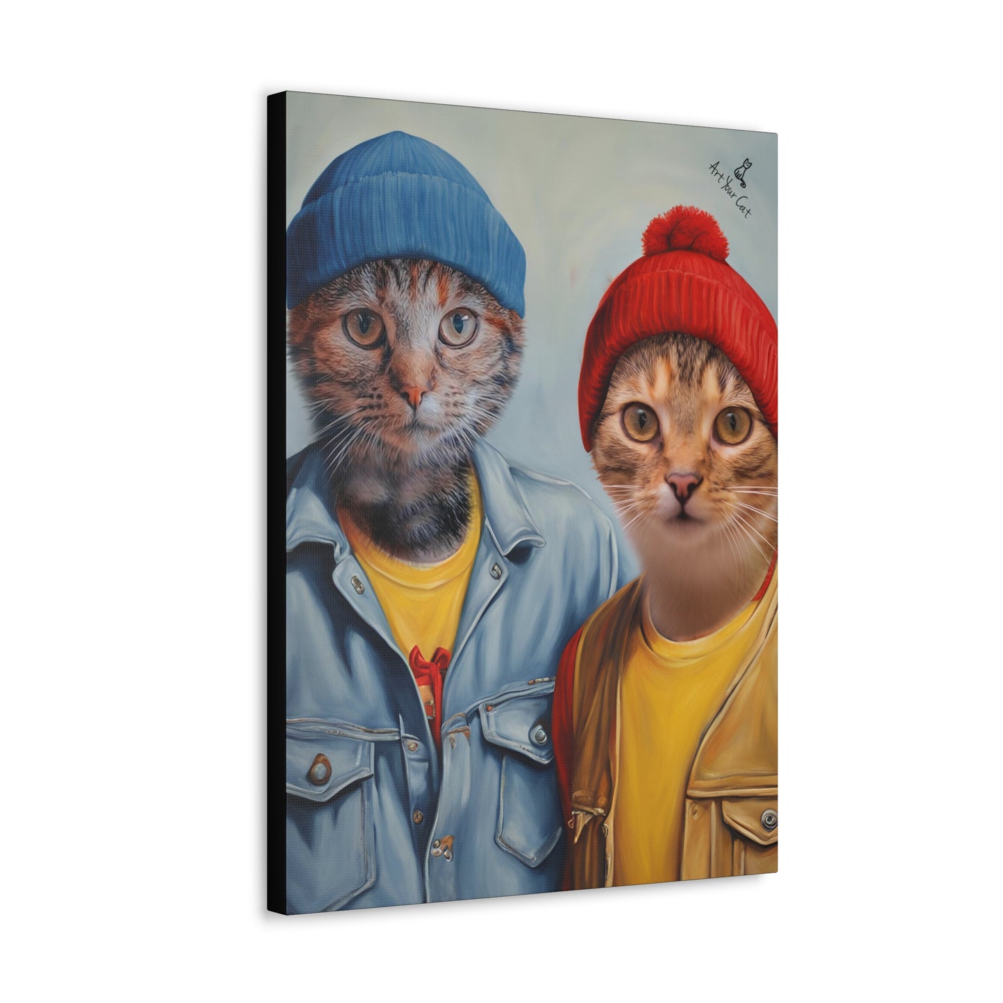 Personalized Meech & Tong Cat Art