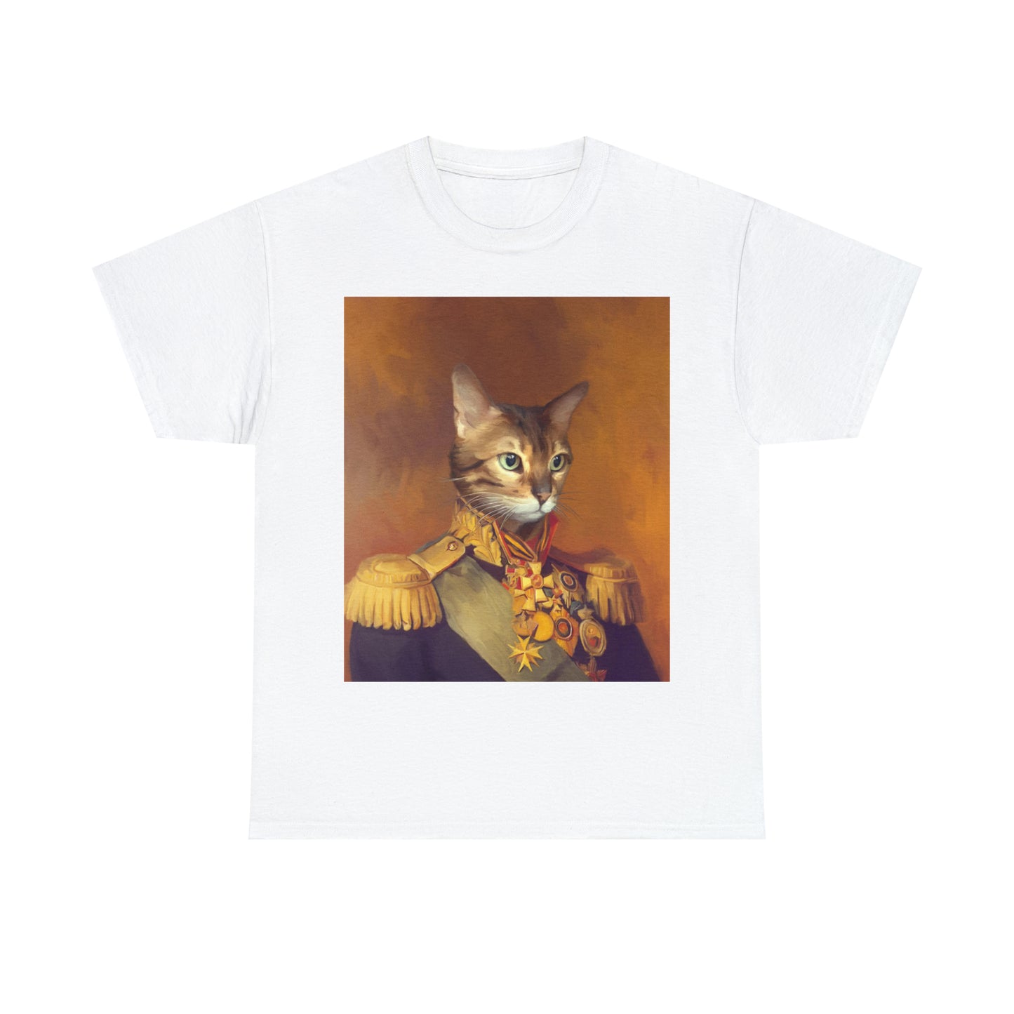 Personalized hero cat portrait t-shirt
