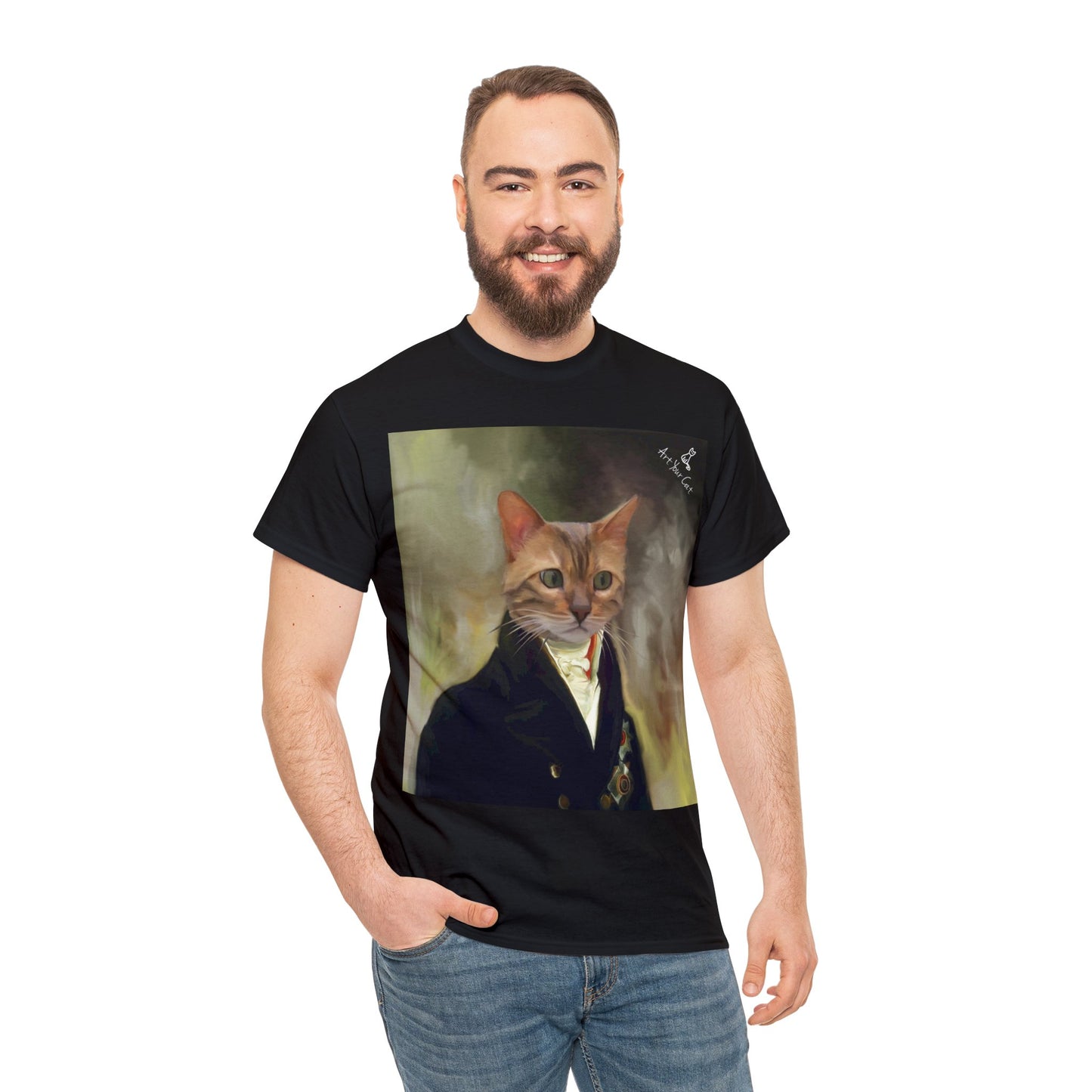 Regal Count design on cat t-shirt