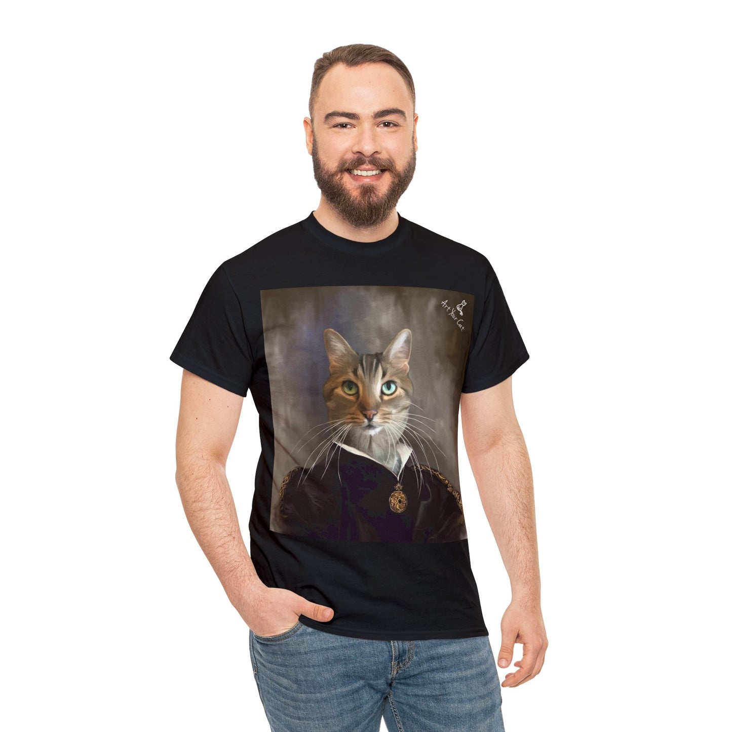 Royal empress cat portrait on t-shirt