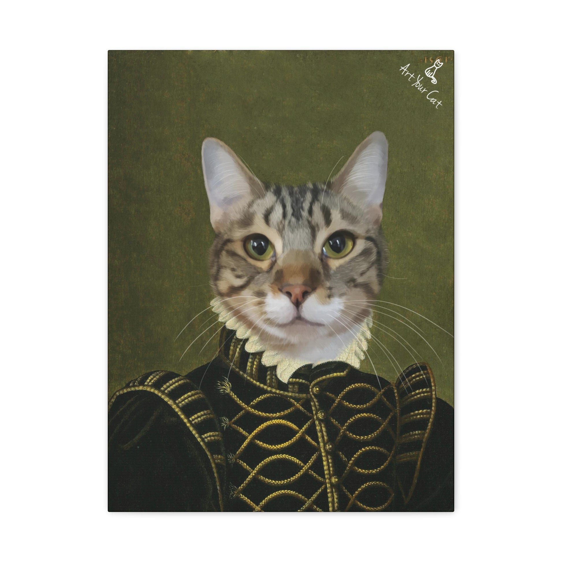 Stunning Royal Pet Painting for Cat Lovers