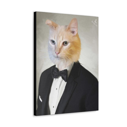The Tuxedo - Custom Cat Portrait - Sideview