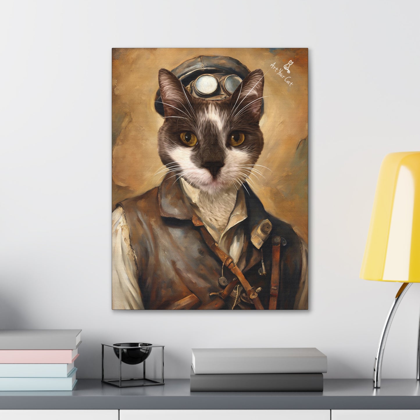 Unique Archaeologist Cat Portrait - Adventure-Inspired Artwork