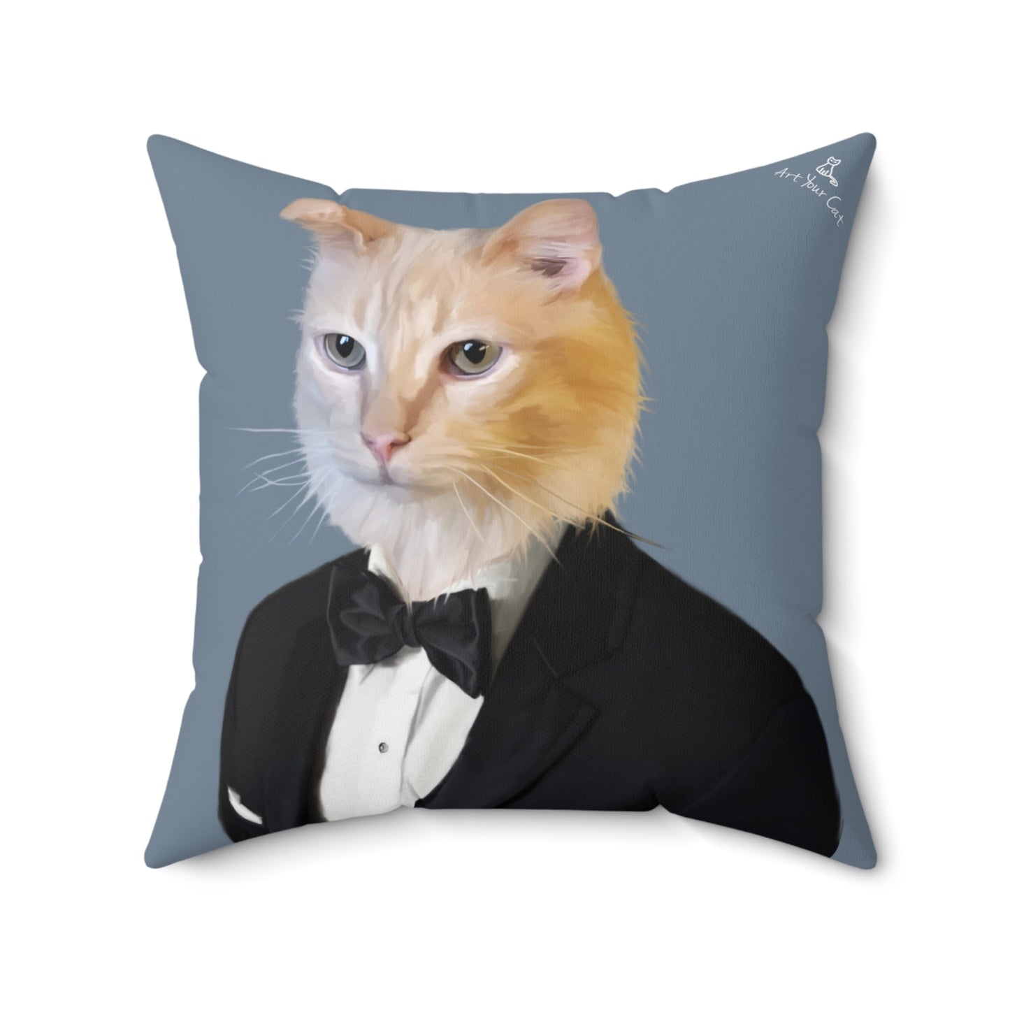 Cat lover gift – custom tuxedo cat throw pillow
