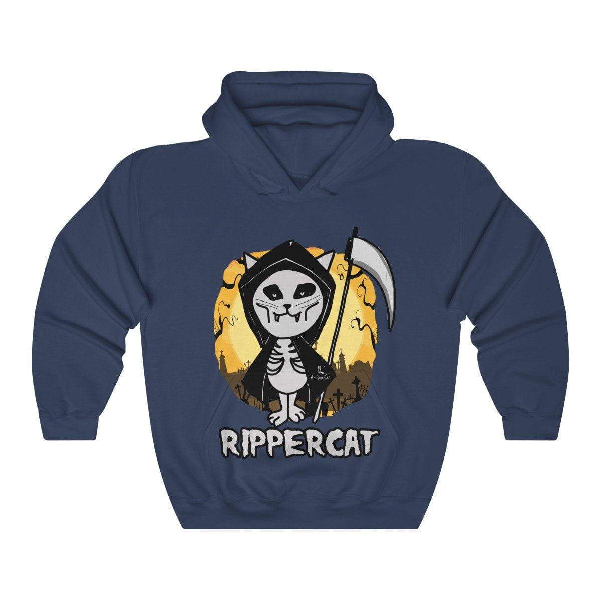 Classic fit Ripper Cat Hoodie in action