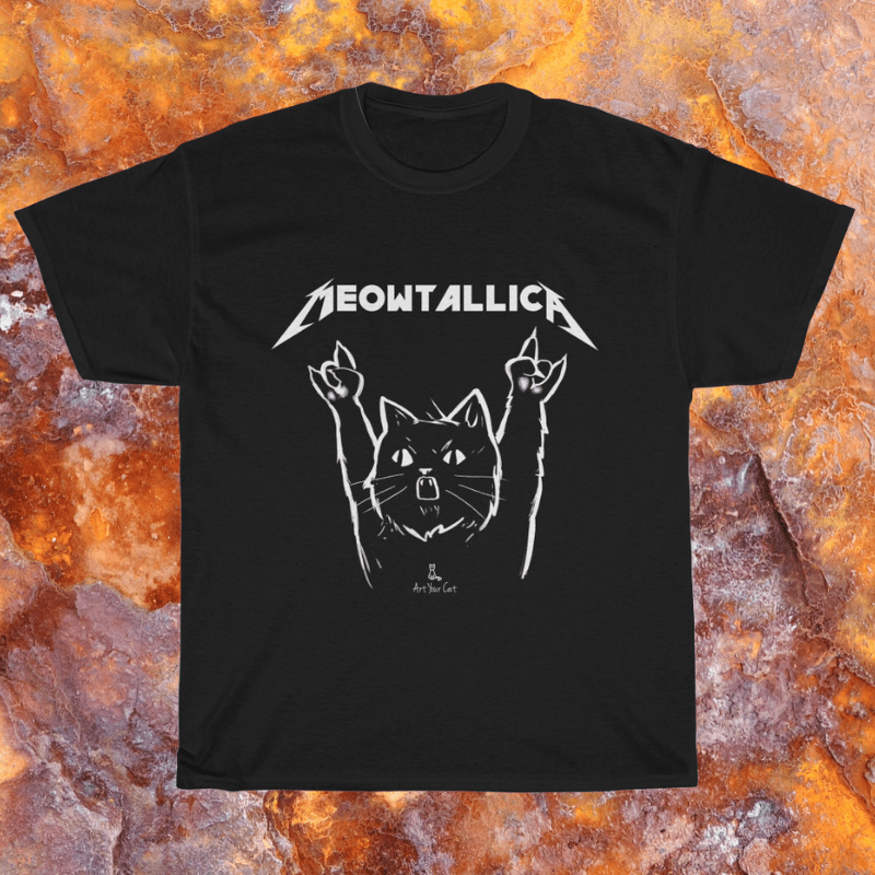 Comfortable Meowtallica T-shirt