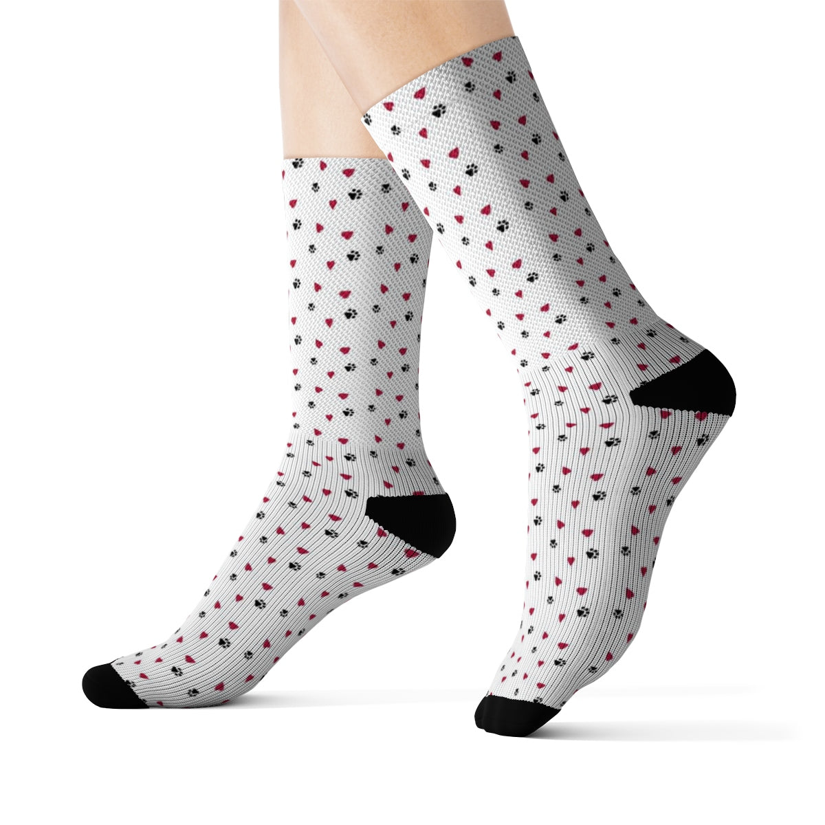 Cozy pawprint pet socks with unique feline design