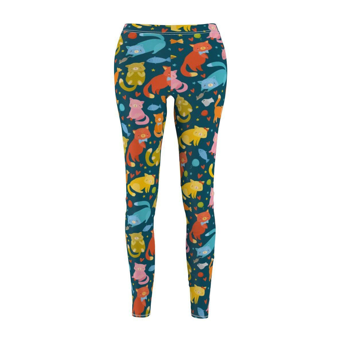 Durable Polyester and Spandex Cat Leggings