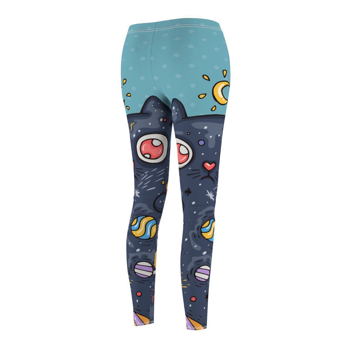 Durable and stylish Lovely Moon Cat Leggings perfect for cat lovers