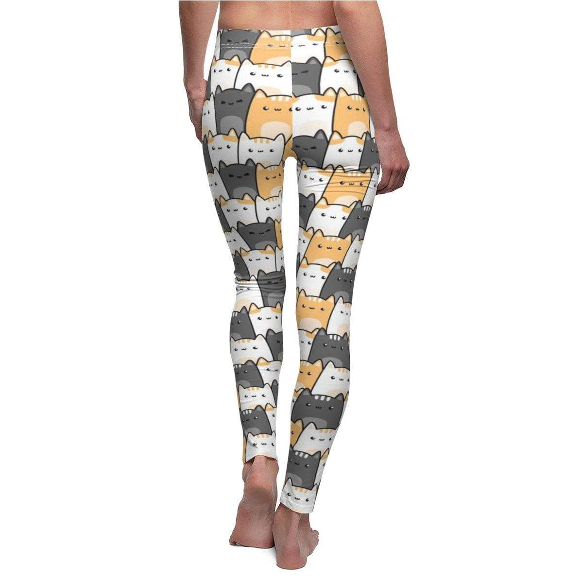 Durable leggings with lively cat-themed patterns