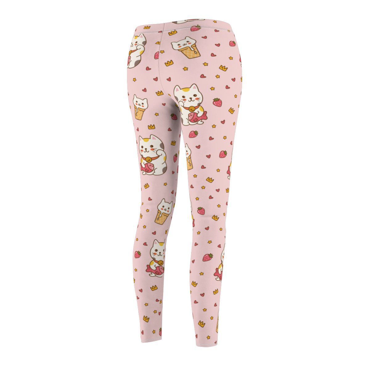 Feline-Inspired Strawberry Leggings - Fashionable & Cozy