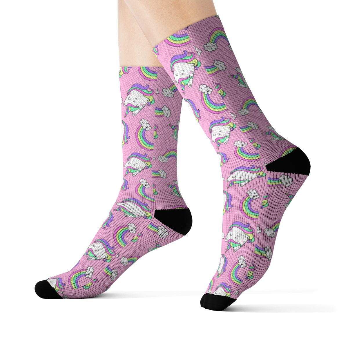 Happy Rainbow Socks featuring a unique cat-inspired design