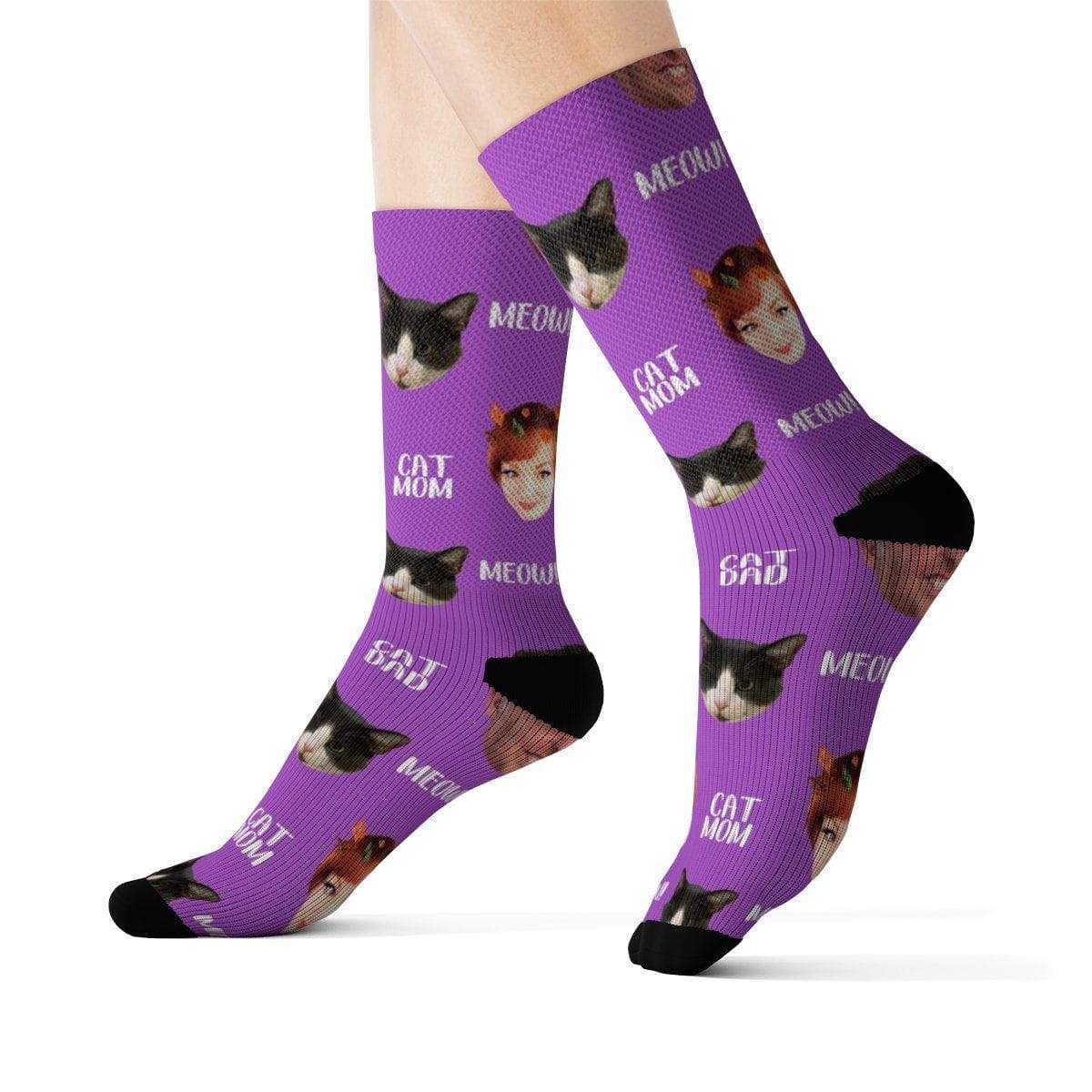 Hooman Custom Cat Socks, perfect gift for feline enthusiasts