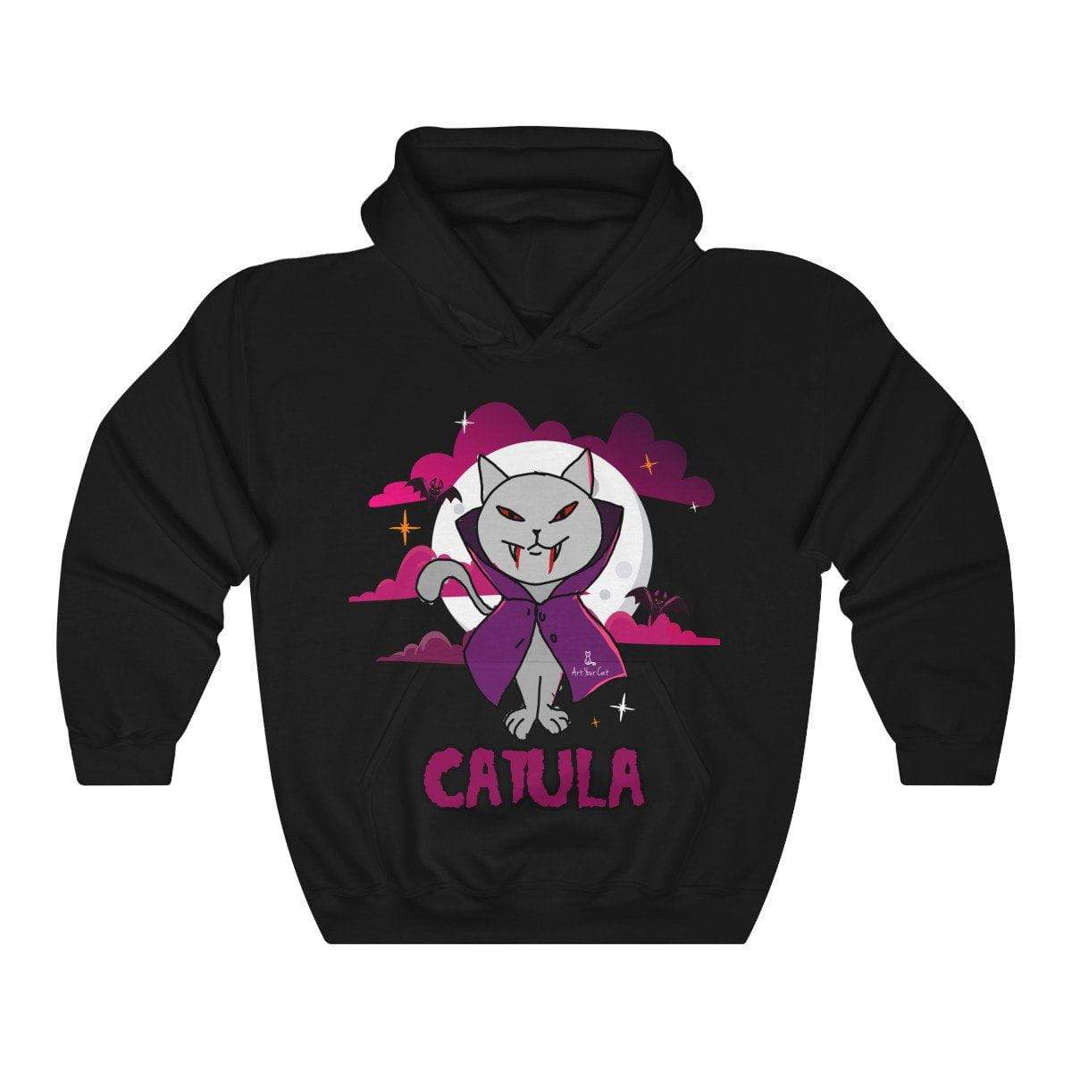 Male Catula Hoodie with Vampire Cat Design