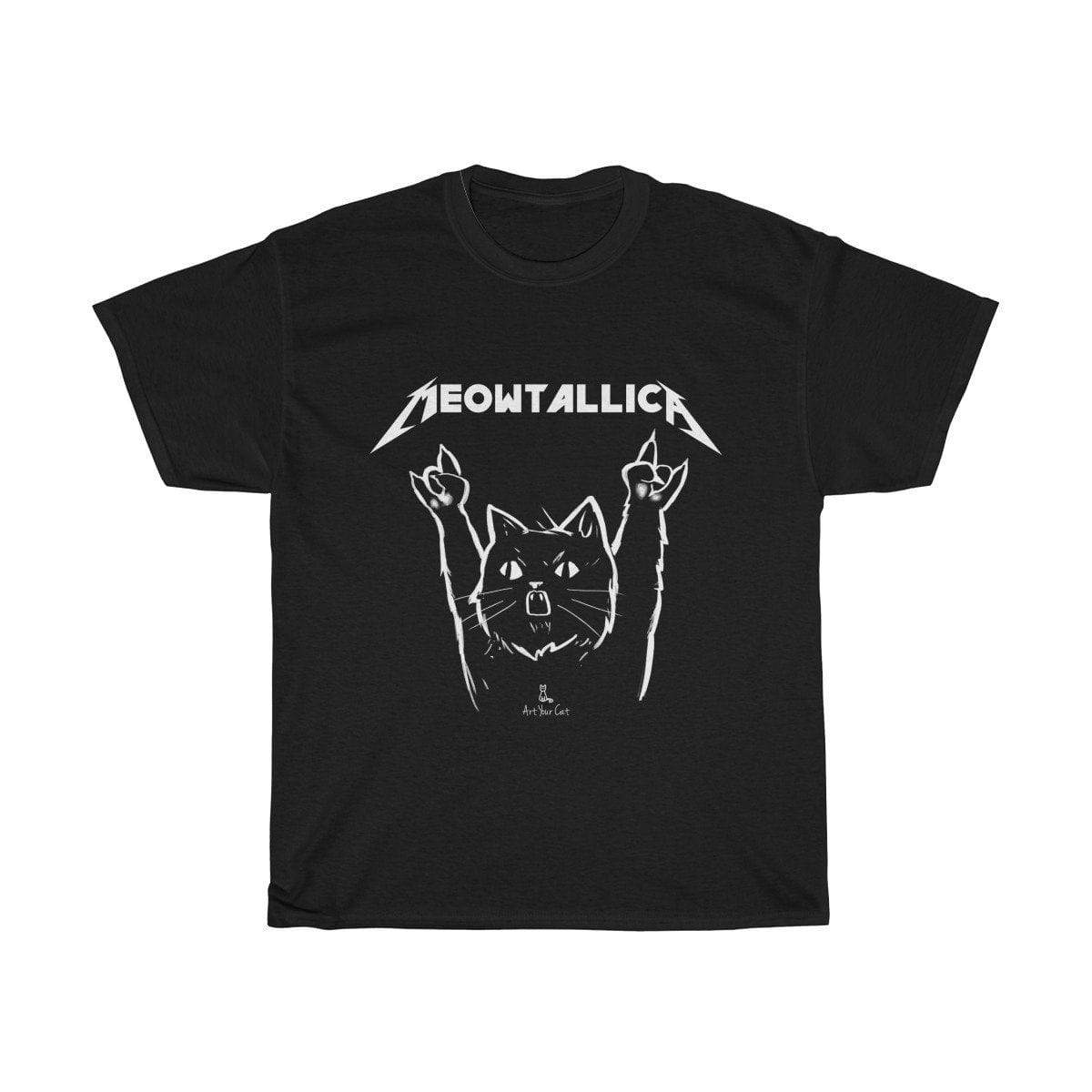 Meowtallica Cat Print T-shirt