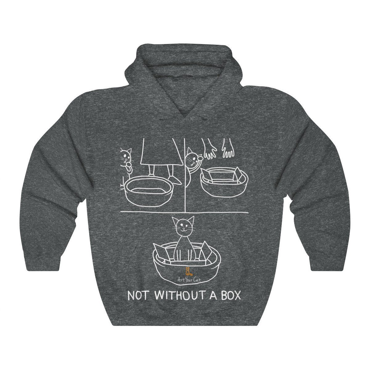 Ready-Made Cat Illustration Hoodie for Feline Fans
