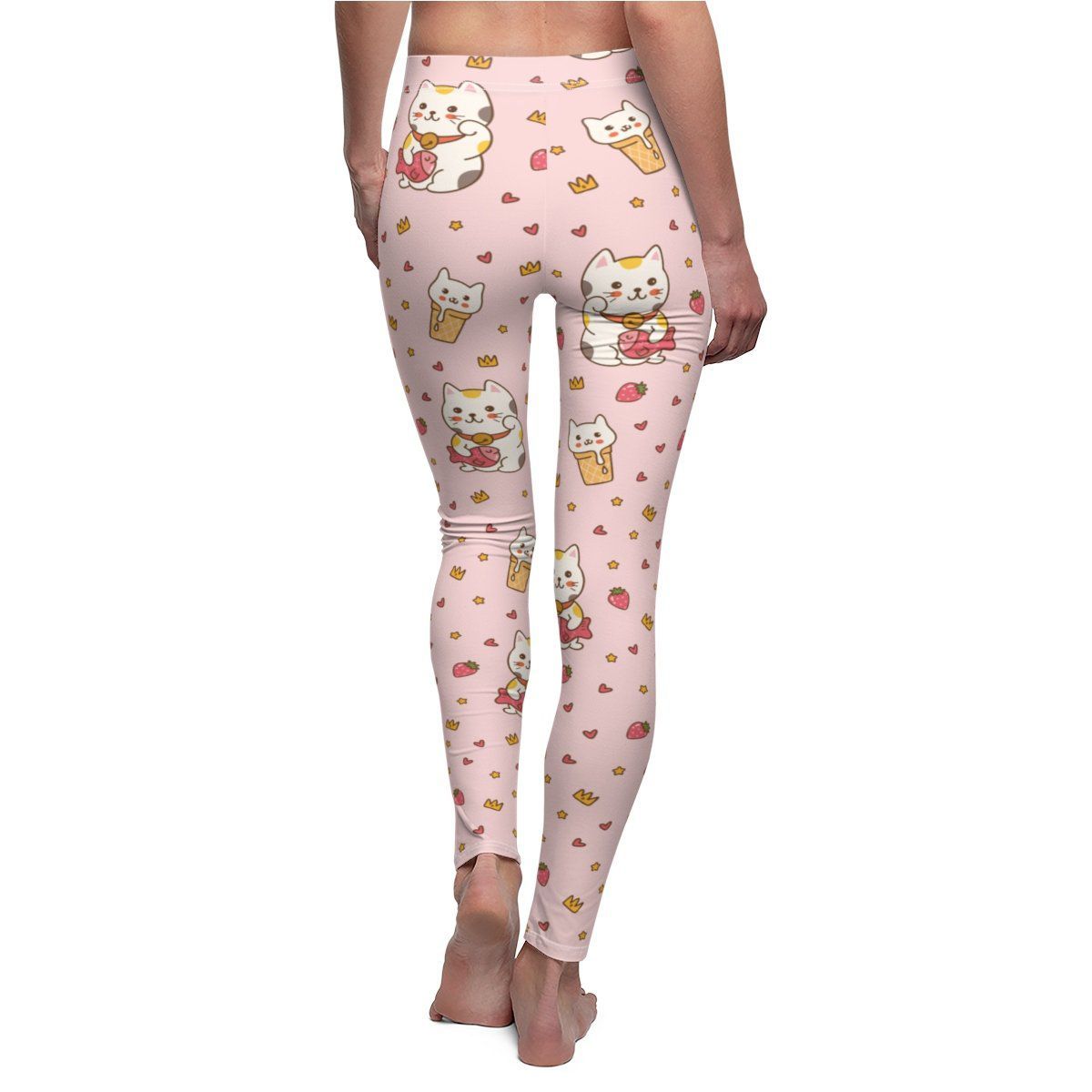 Strawberry Cat Leggings - Perfect for Cat Lovers